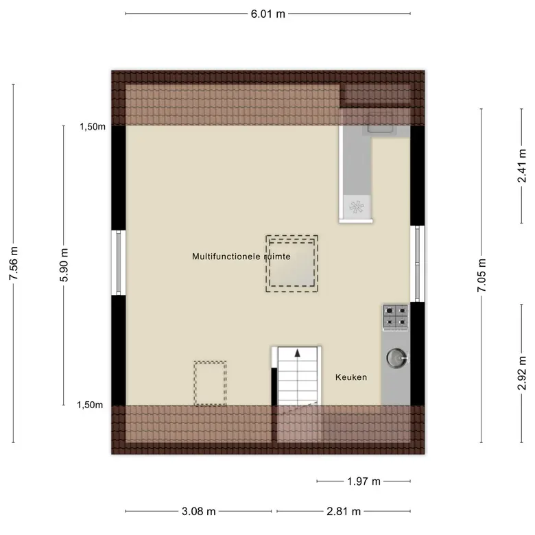 Plattegrond 5 van Maerten van Heemskerckstraat 174