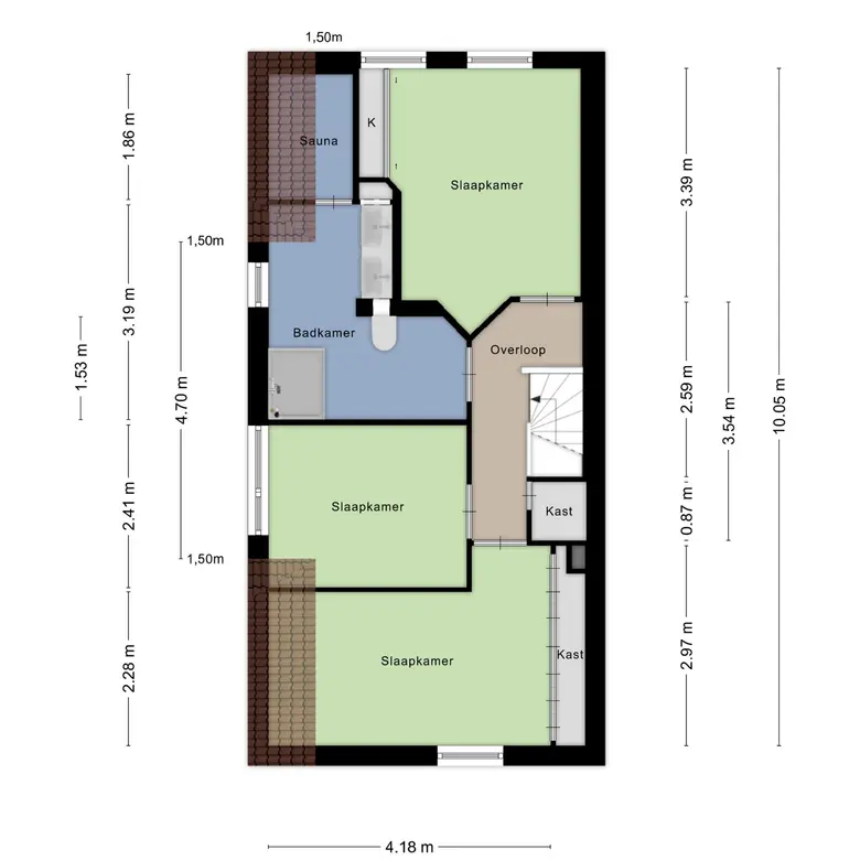 Plattegrond 3 van Maerten van Heemskerckstraat 174