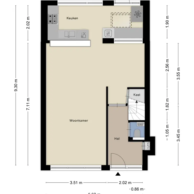 Plattegrond 2 van Mascagnistraat 13