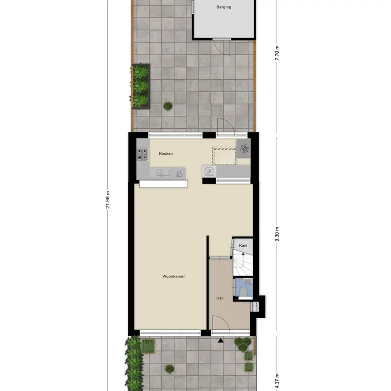 Plattegrond 1 van Mascagnistraat 13