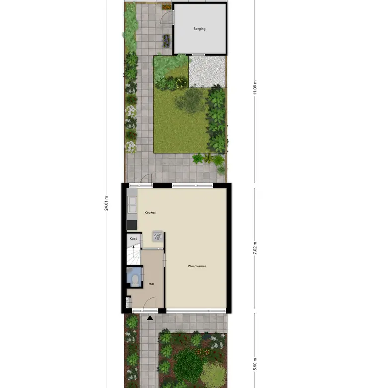 Plattegrond 2 van Rijnstraat 40