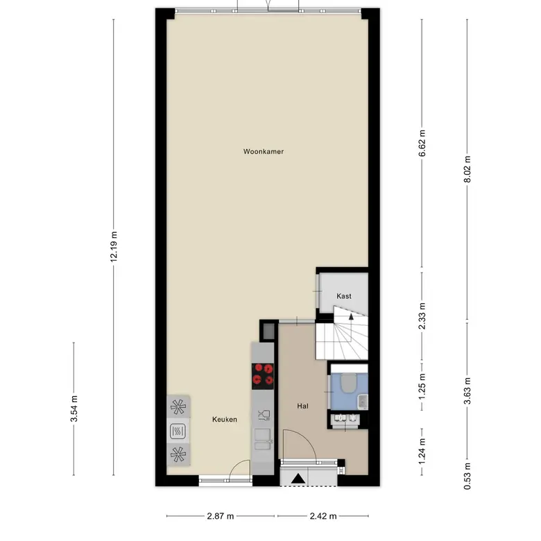 Plattegrond 1 van Kadijk 31