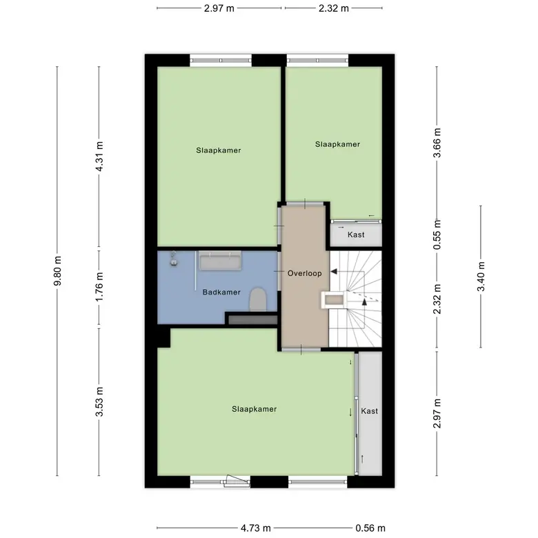 Plattegrond 4 van Kadijk 31