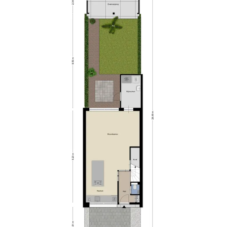 Plattegrond 1 van Salvador Allendelaan 19