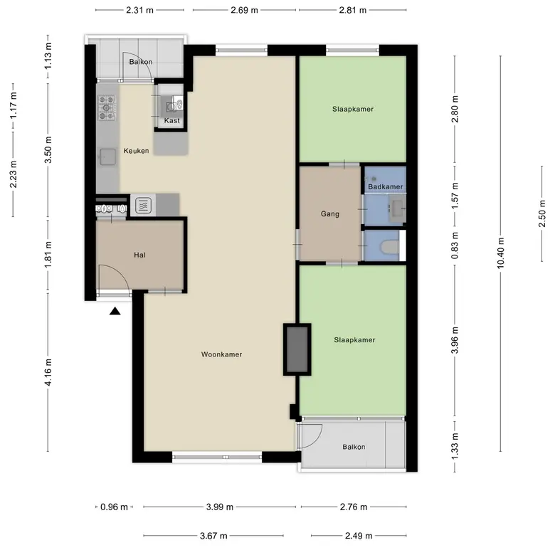 Plattegrond 1 van Ruysdaelstraat 140