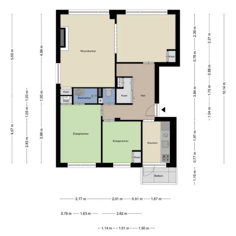 Plattegrond 1 van Mascagnistraat 6