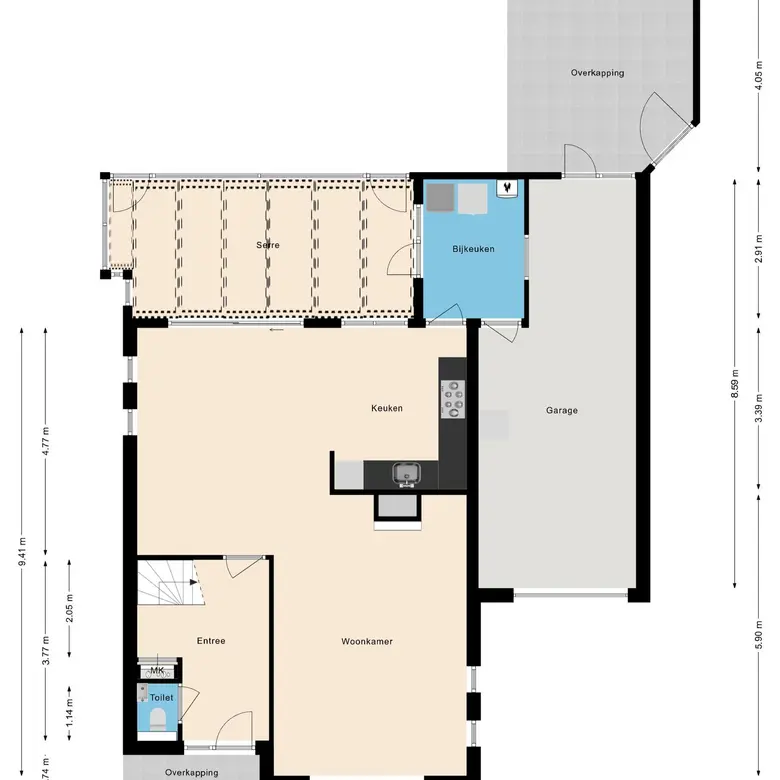 Plattegrond 2 van Rosa Manussingel 104