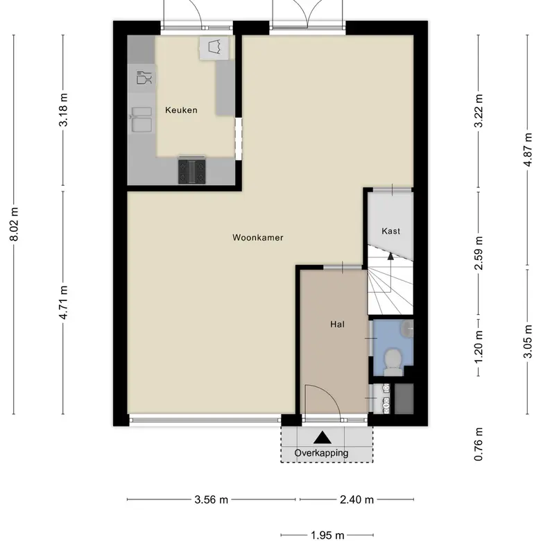 Plattegrond 1 van Boompjesven 39