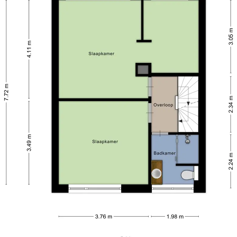 Plattegrond 3 van Prof ten Doesschatestraat 313