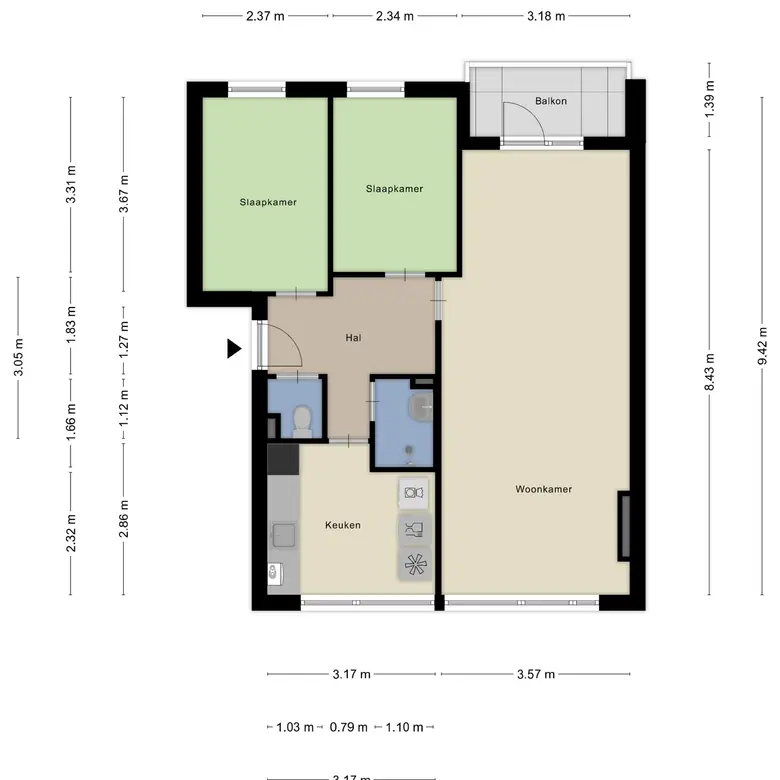 Plattegrond 1 van Bachstraat 86