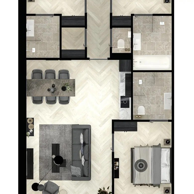 Plattegrond 1 van Bouwnummer 201