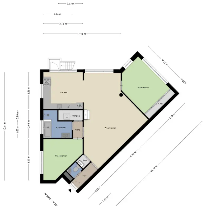 Plattegrond 2 van De Boog 80