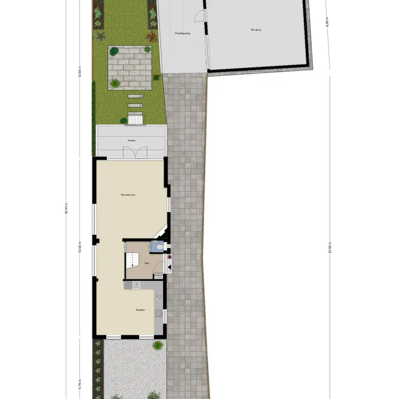 Plattegrond 1 van Kanaalweg 20a