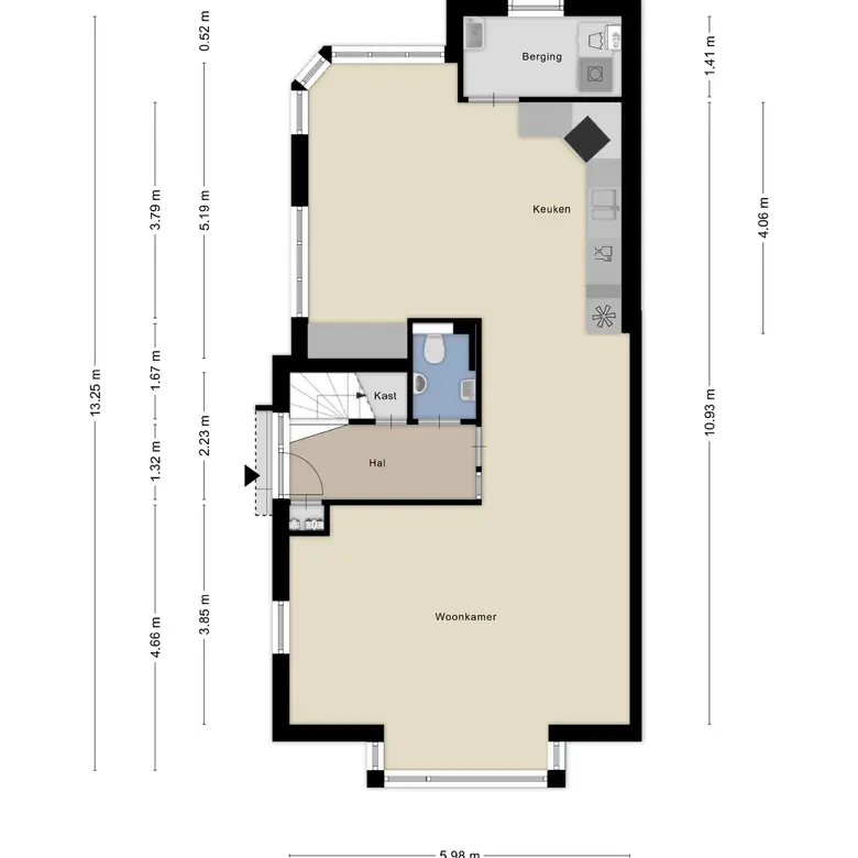 Plattegrond 2 van Kennemerstraatweg 221a