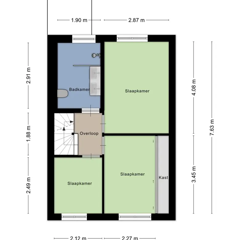 Plattegrond 3 van Riouwstraat 3