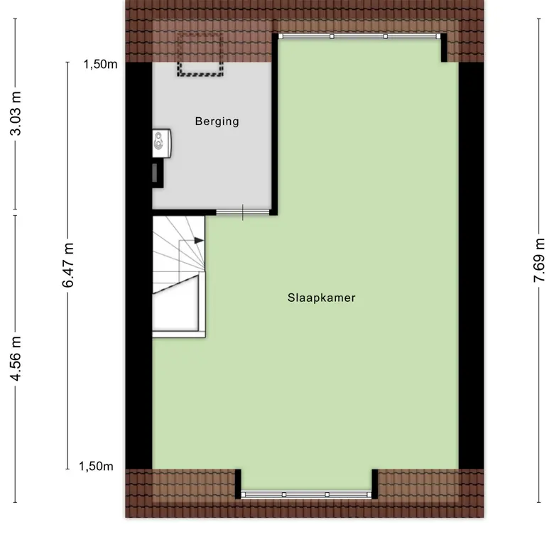 Plattegrond 4 van Riouwstraat 3