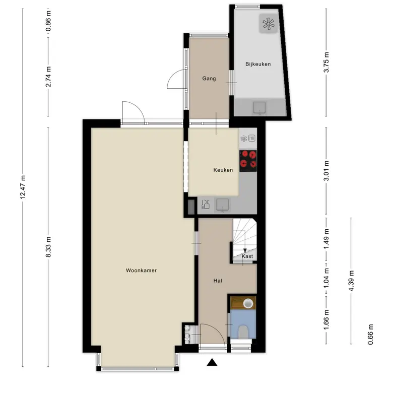Plattegrond 2 van Paapenhof 7