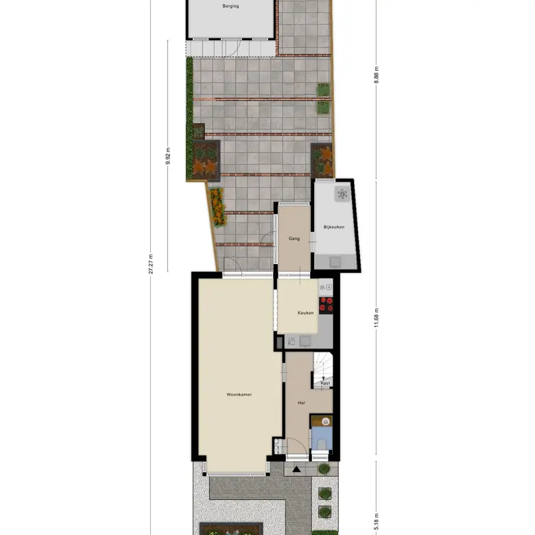 Plattegrond 1 van Paapenhof 7