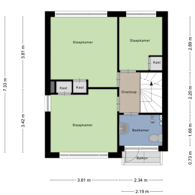 Plattegrond 3 van Tulpencroftlaan 51