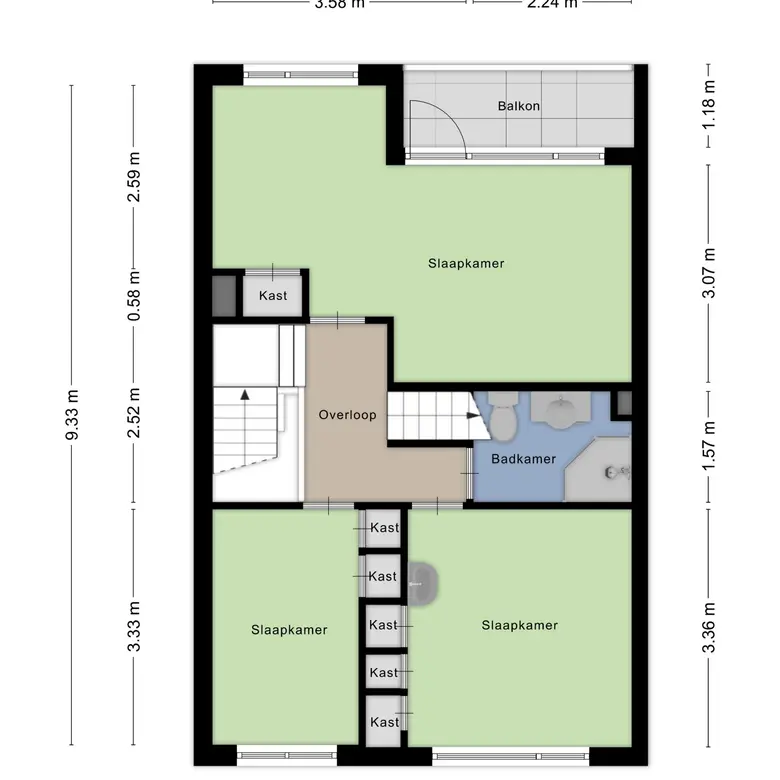 Plattegrond 3 van Kennemerstraatweg 259a