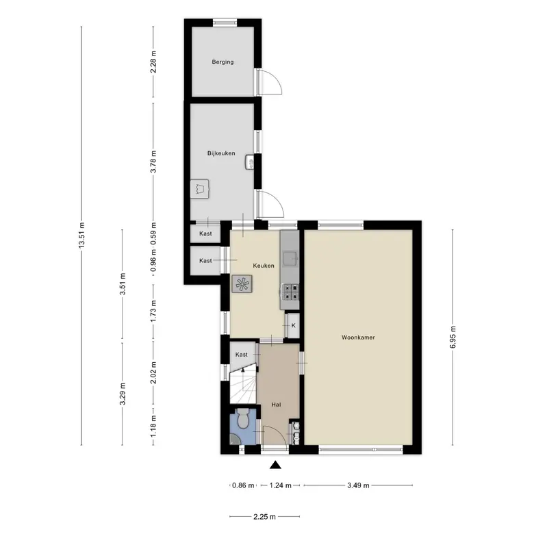 Plattegrond 2 van Meeuwenlaan 12
