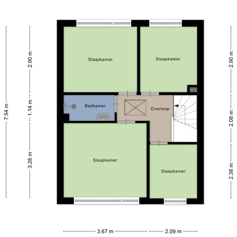 Plattegrond 3 van Van Alkemadelaan 15