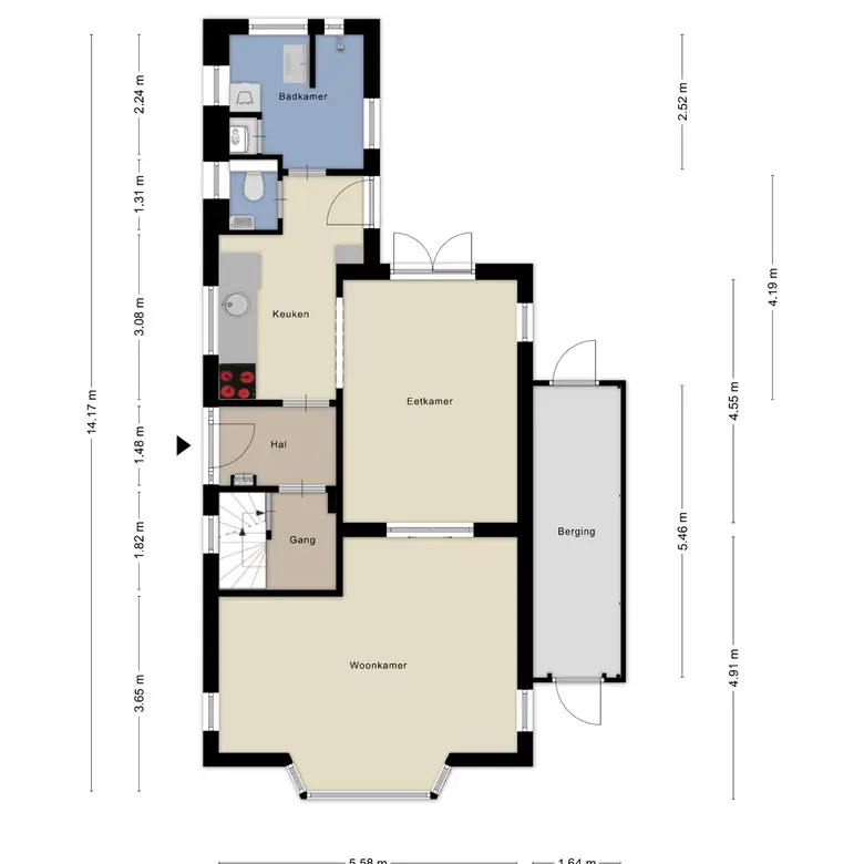 Plattegrond 2 van Westerweg 158