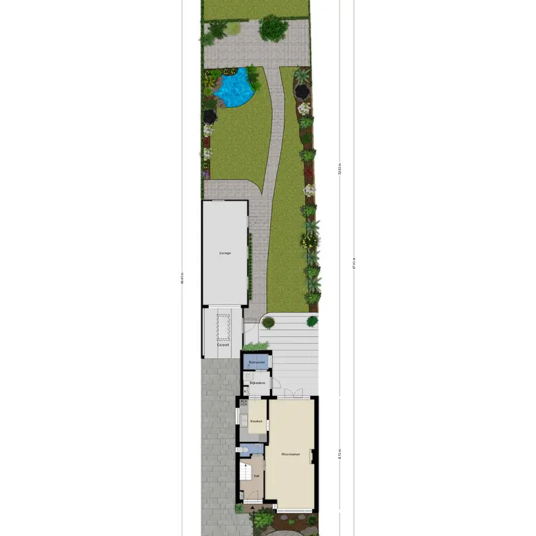 Plattegrond 1 van Westerweg 66
