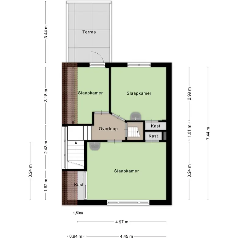 Plattegrond 3 van Westerweg 66