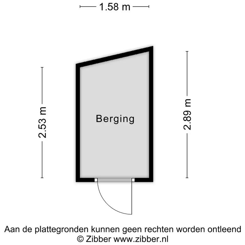 Plattegrond 1 van Kleine Dorpsstraat 12A