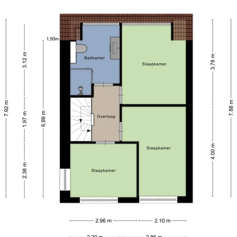 Plattegrond 3 van De Krommert 2