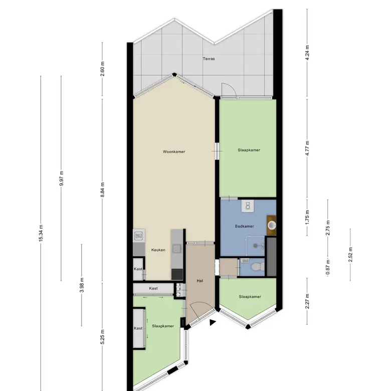 Plattegrond 1 van Zeeweg 205