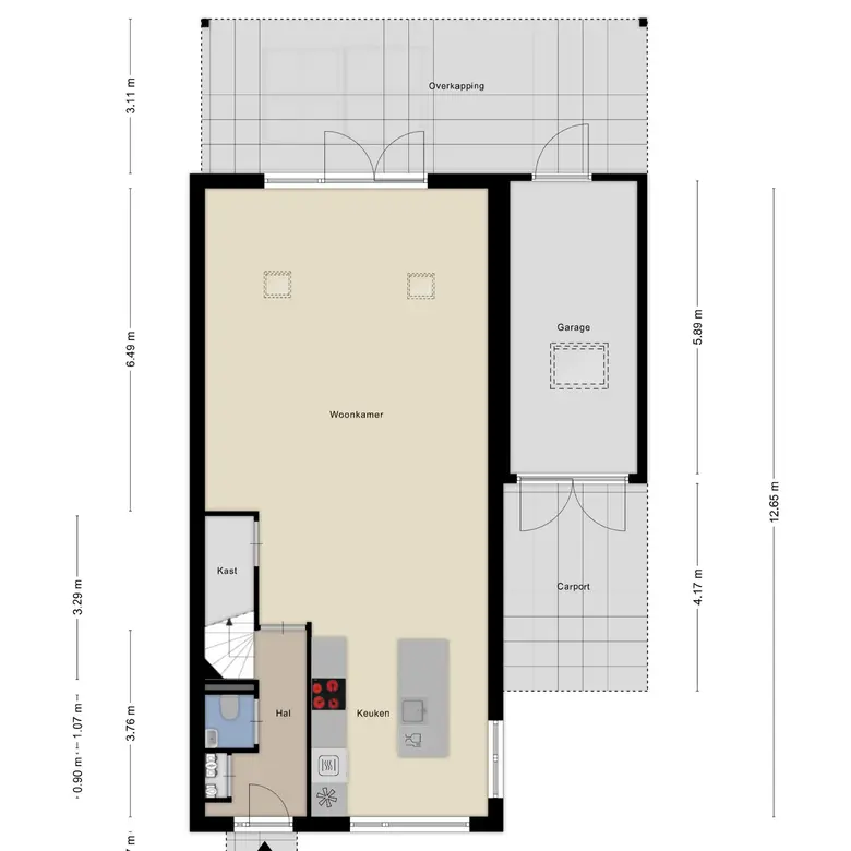 Plattegrond 2 van Ambachtsweg 46