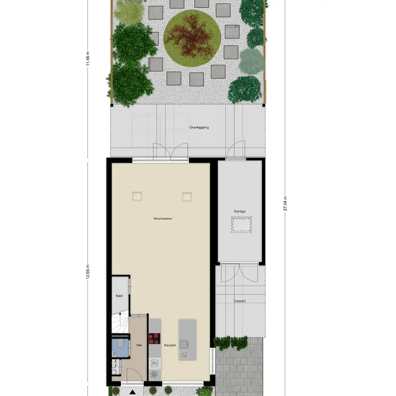 Plattegrond 1 van Ambachtsweg 46