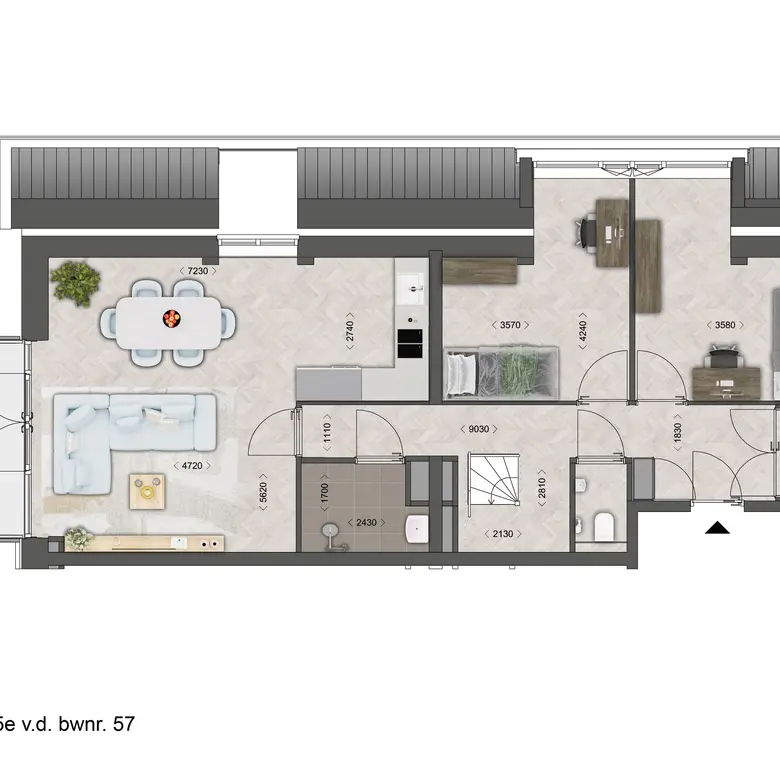 Plattegrond 1 van Bouwnummer 57