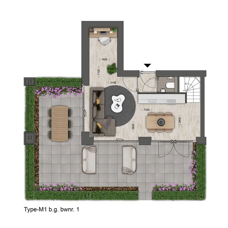 Plattegrond 1 van Bouwnummer 1