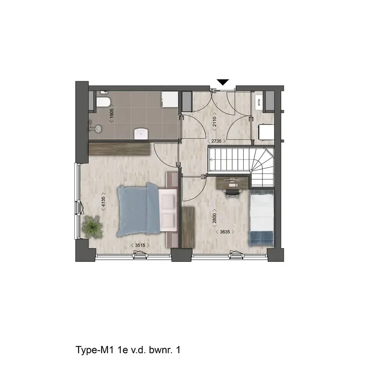 Plattegrond 2 van Bouwnummer 1