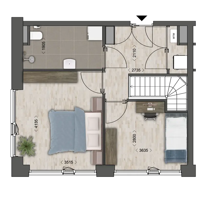 Plattegrond 2 van Baccarastraat 1 110