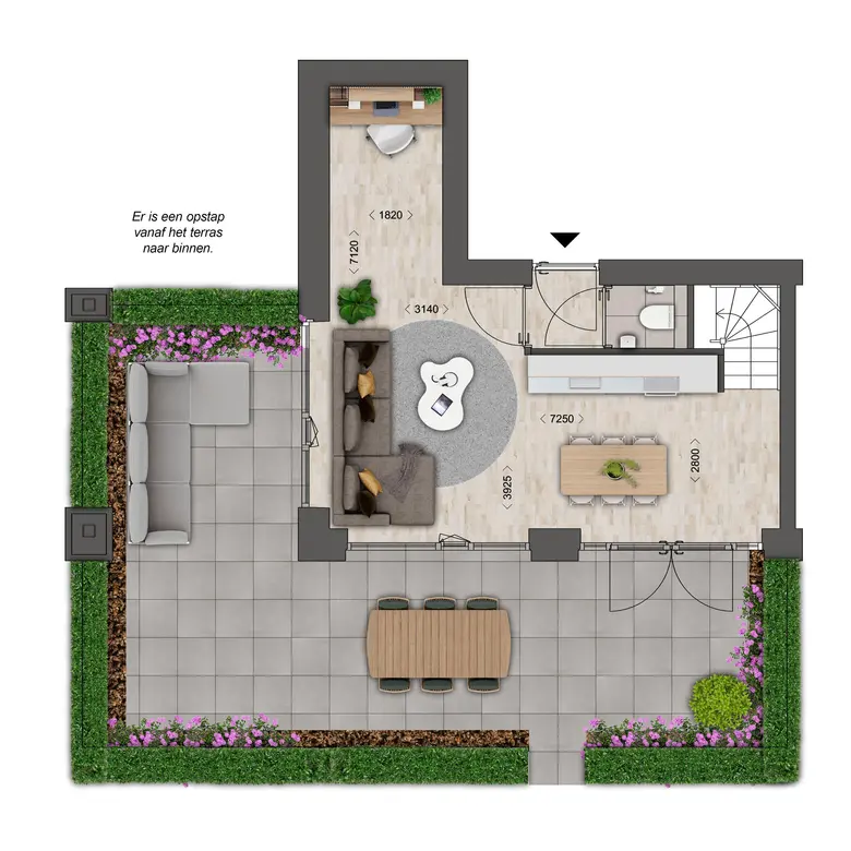 Plattegrond 1 van Baccarastraat 1 110