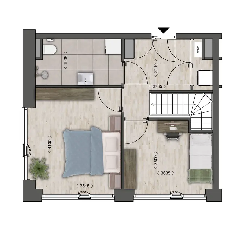Plattegrond 2 van Baccarastraat 1 110