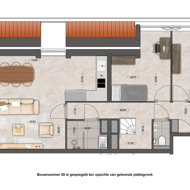 Plattegrond 1 van Baccarastraat 1 505
