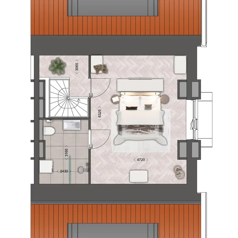 Plattegrond 2 van Baccarastraat 1 505