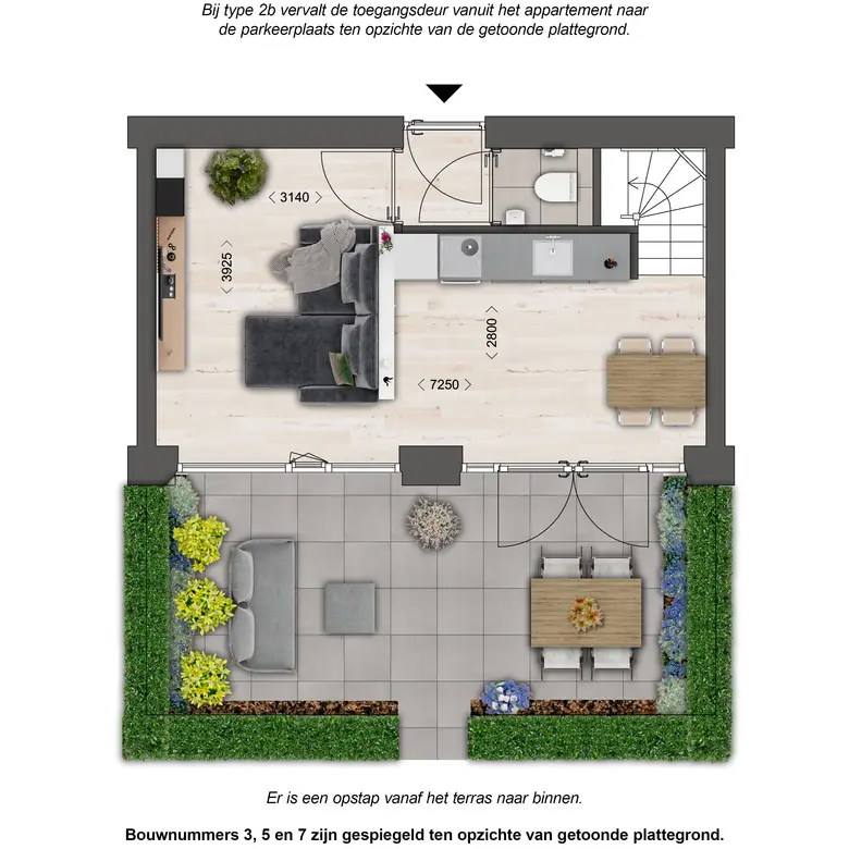 Plattegrond 1 van Baccarastraat 1 104