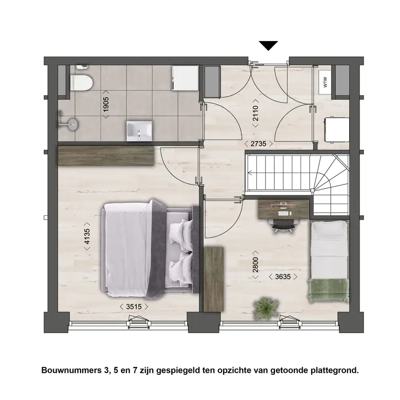 Plattegrond 2 van Baccarastraat 1 104