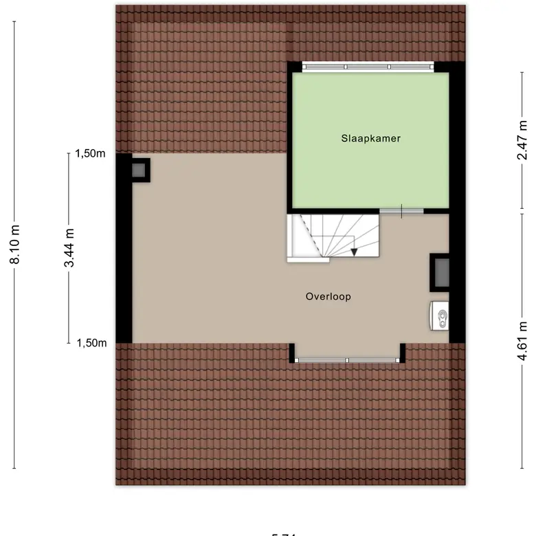 Plattegrond 4 van Tweeboomlaan 105