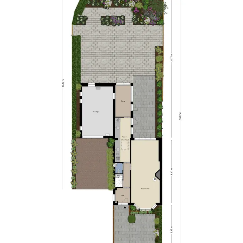Plattegrond 1 van Tweeboomlaan 105