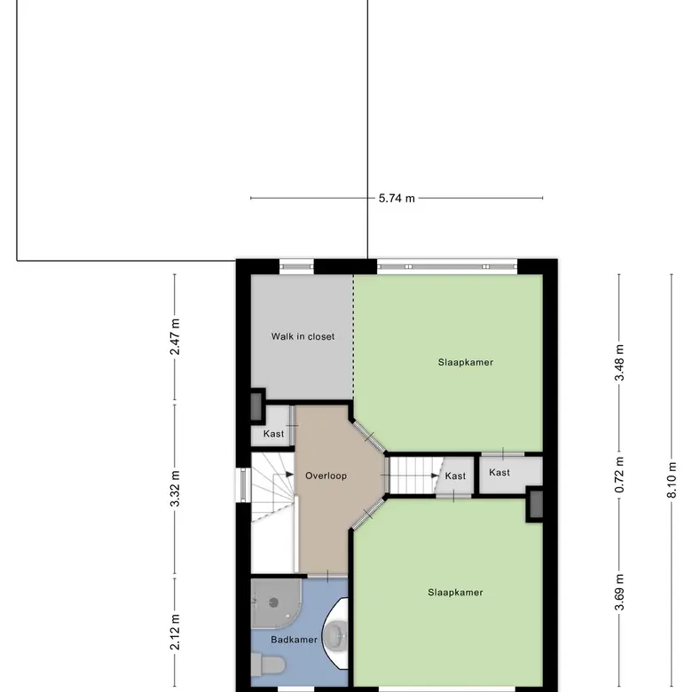Plattegrond 3 van Tweeboomlaan 105