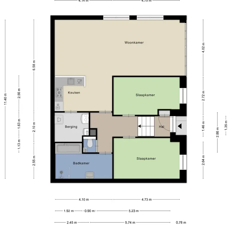 Plattegrond 1 van Eikelaan 95