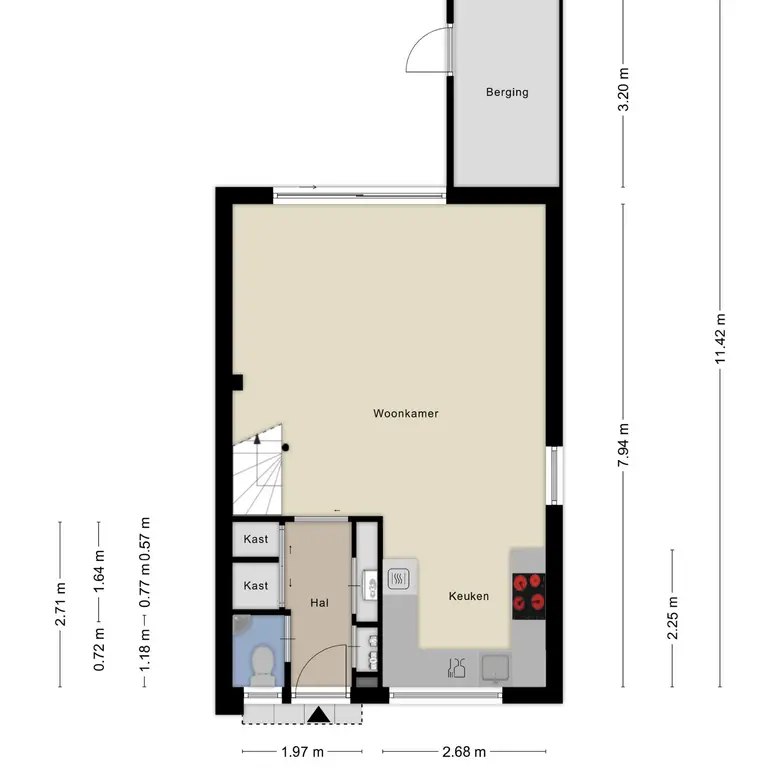 Plattegrond 2 van Wrongelstraat 27