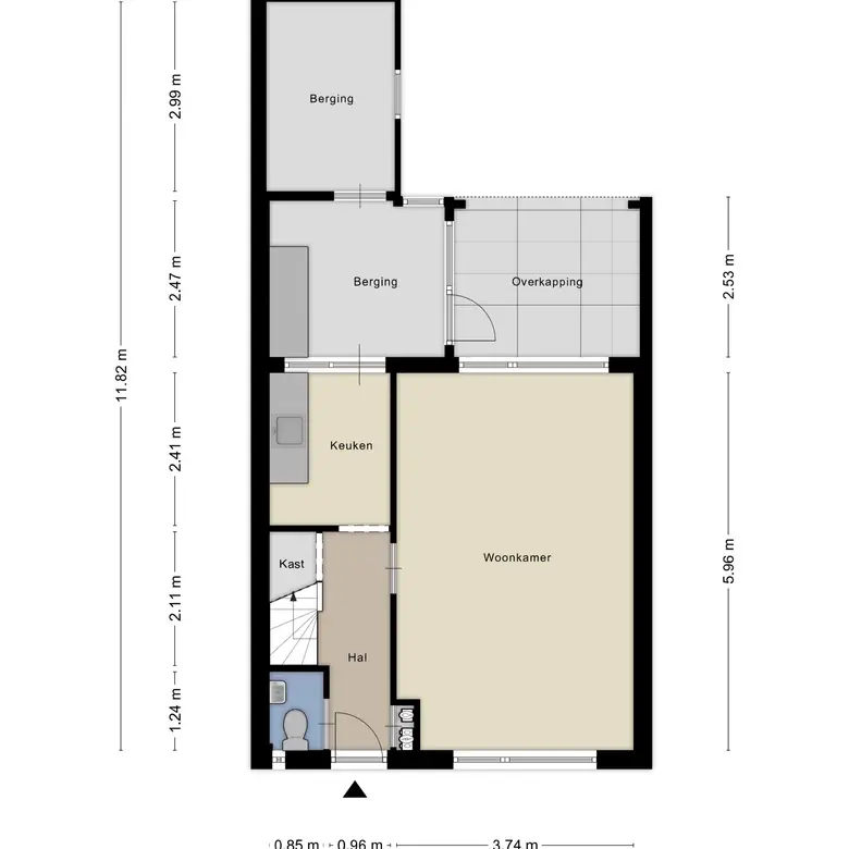 Plattegrond 2 van Raadhuisweg 23